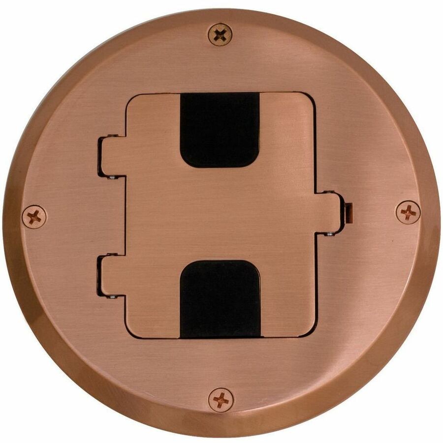FLOOR BOX KIT, WOOD FLR TYPE, COPPER