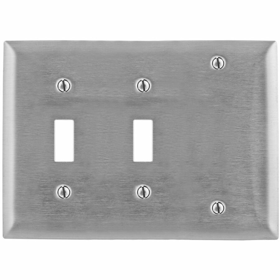 WALLPLATE, 3-G, SW/SW/BLANK, SS