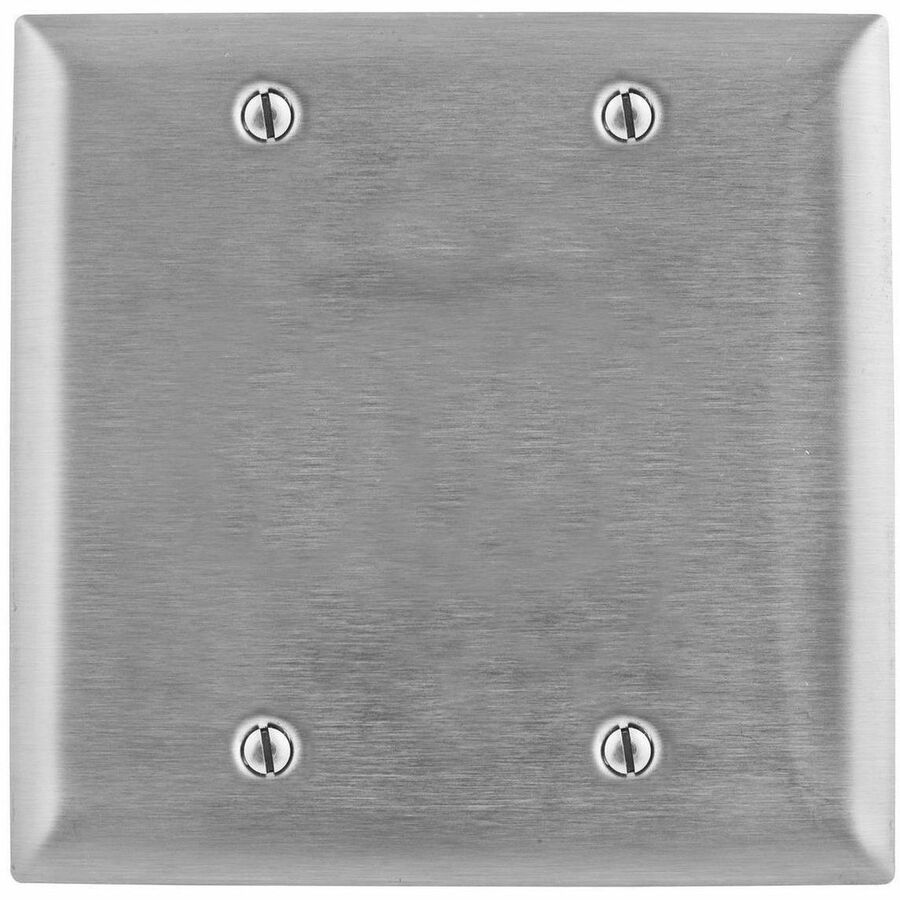 WALLPLATE, 2-G, BLNK, BOX, 430SS