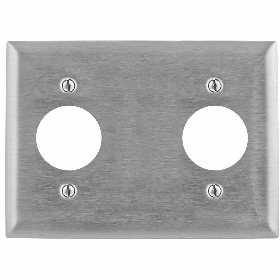 WALLPLATE, 3-G, 1.60/BLNK/1.60, SS
