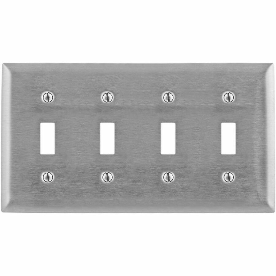 WALL PLATE, 4-G, SWITCH, 430SS