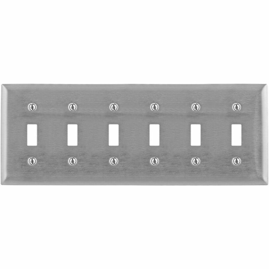 WALLPLATE, 6-G, 347V SW, SS