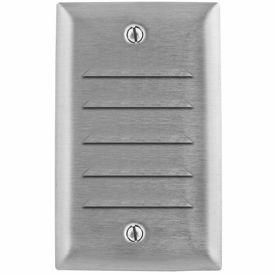 WALLPLATE, 1-G, LOUVER, SS