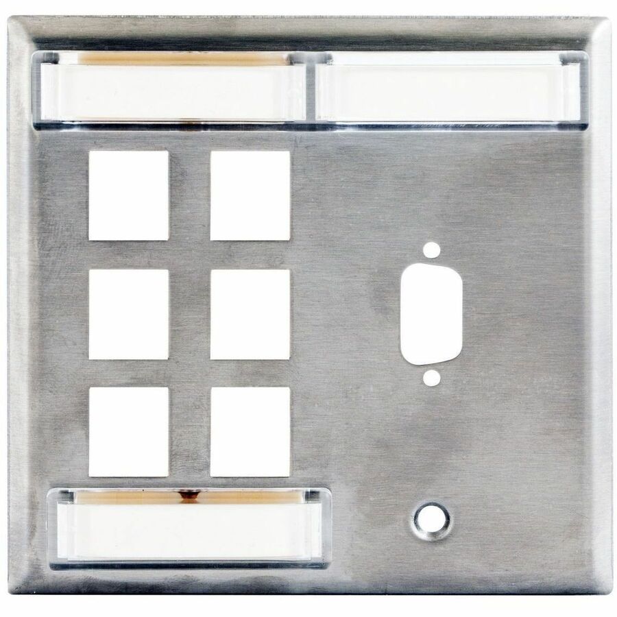 PLATE, SS,2-G,6P,HD15,W/LBL FIELD,UNLOAD