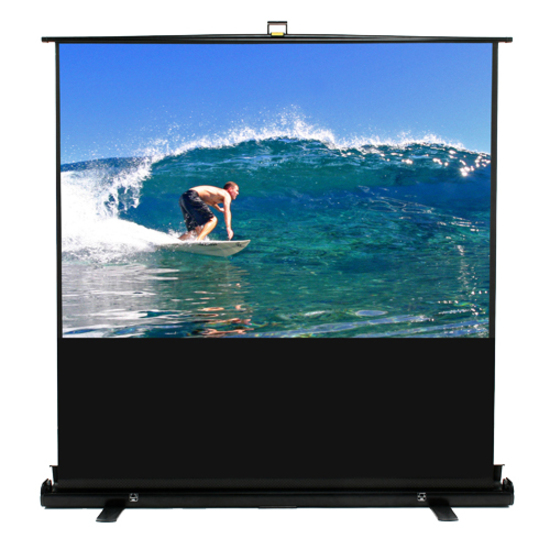 ELITE SCREENS EZCINEMA 2, MANUAL FLOOR PULL UP WITH SCISSOR BACKED PROJECTOR SCR