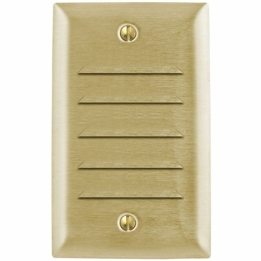 WALLPLATE 1-G, LOUVRE, BRS