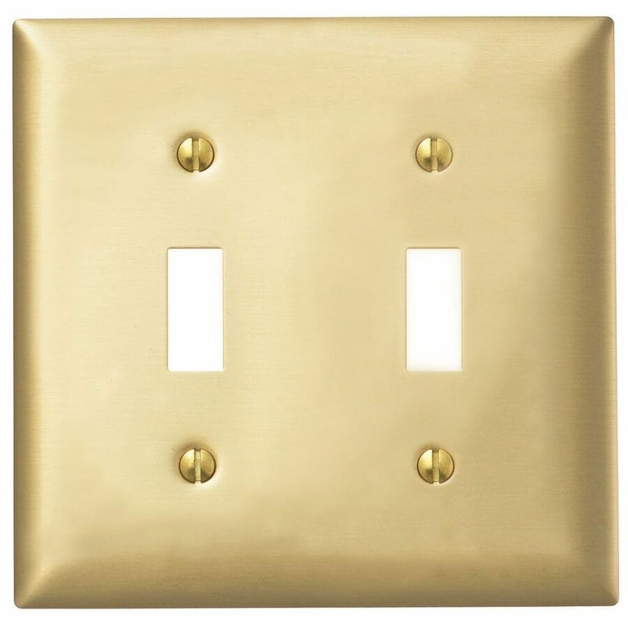 WALLPLATE, 2-G, 2) TOG, BRS PLT