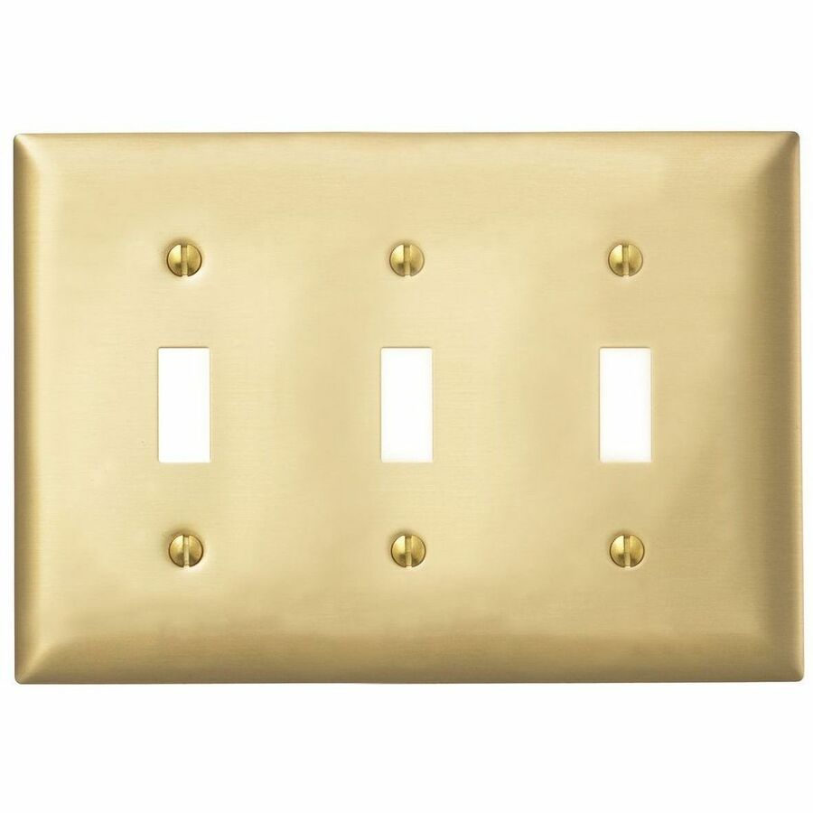 WALLPLATE, 3-G, 3) TOG, BRS PLT