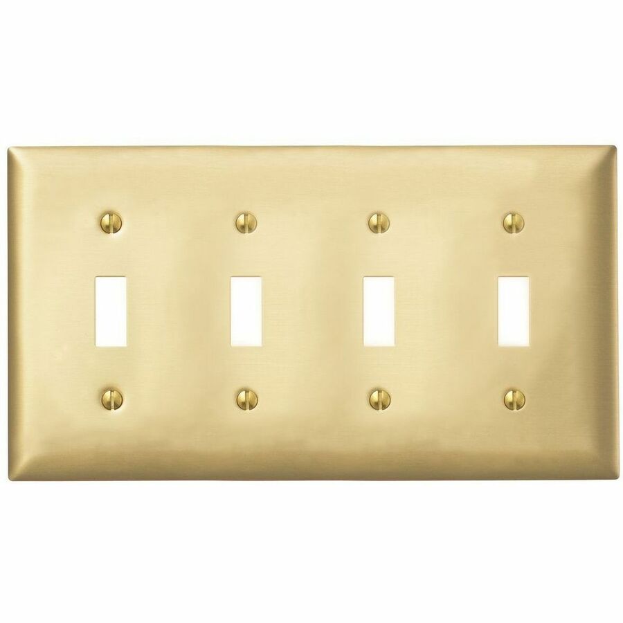 WALLPLATE 4-G, 4) TOG, BRS PLT