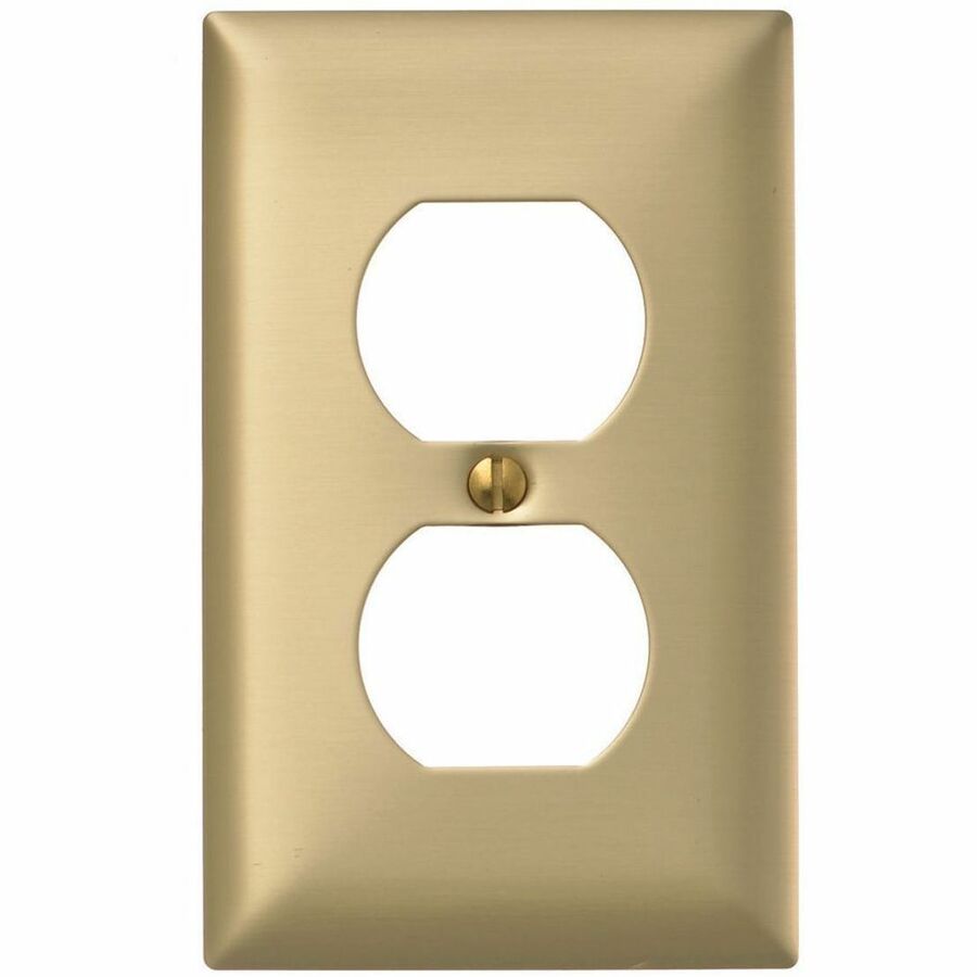 WALLPLATE 1-G, DUP OPENING, BRS PLT