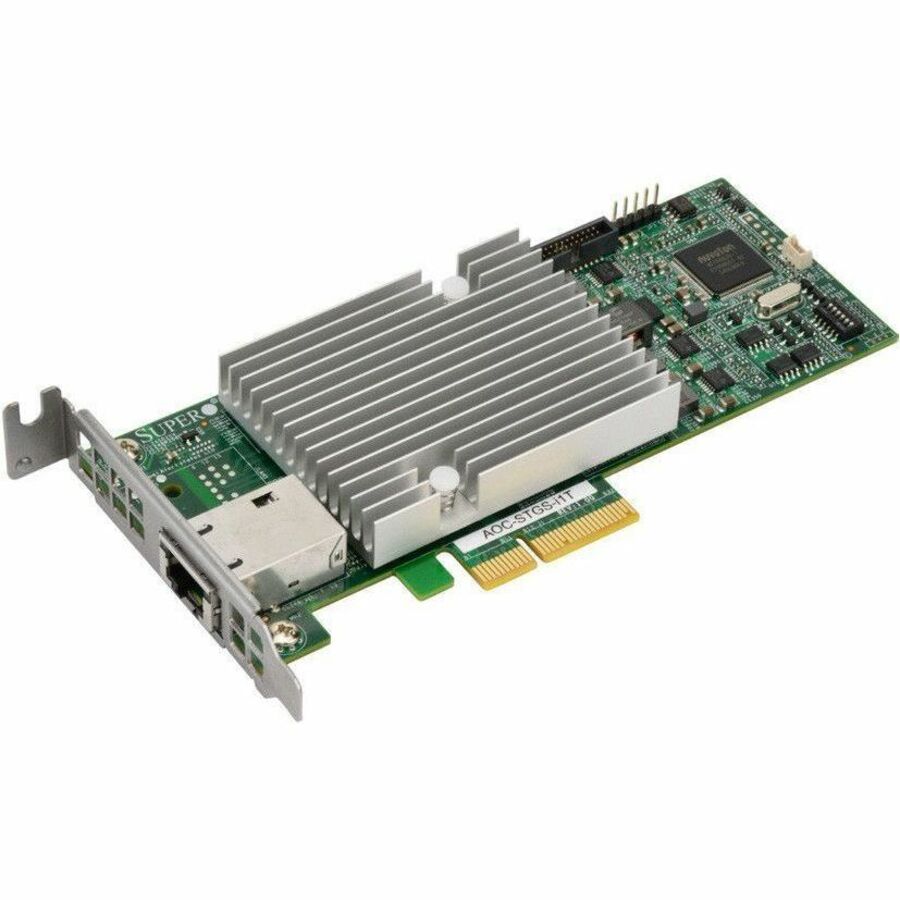 ontrôleur Ethernet de serveur Supermicro Intel X550 10GB RJ45 à un seul port - PCIe x4 - Boîte (AOC-STGS-i1T-O) *comprend des supports FH/LP