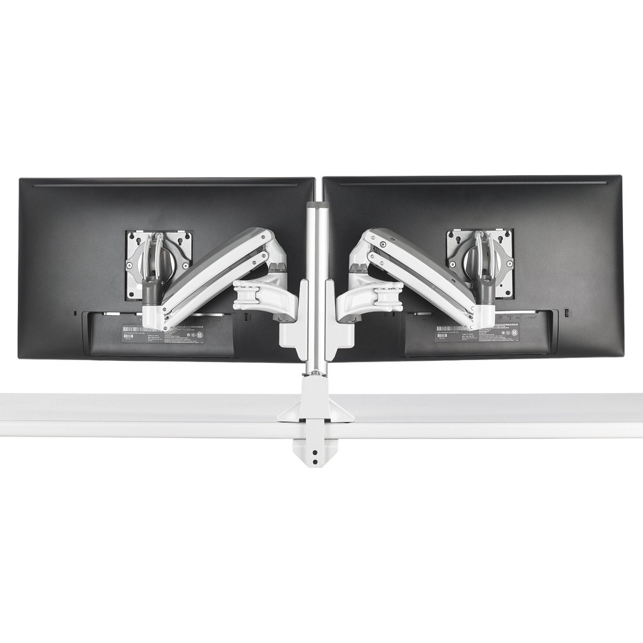 KX CLMN DESK MNT DUAL 2L ARMS WHT