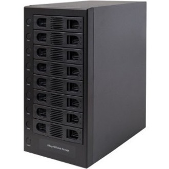 EXTERNAL USB 3.0 TO EIGHT 2.5/3.5 SATA3 HDD/SSD STEEL CASE, SUPPORT PM / NORMAL