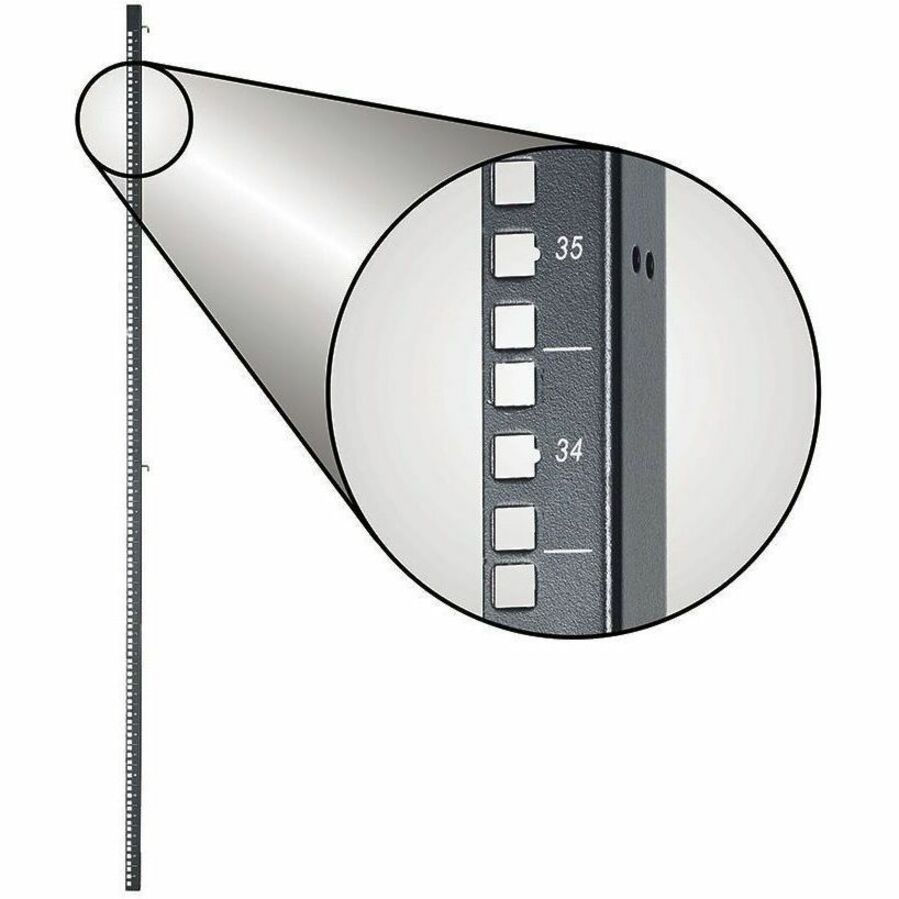 48 RU E-RAILS TAPPED BLK EA