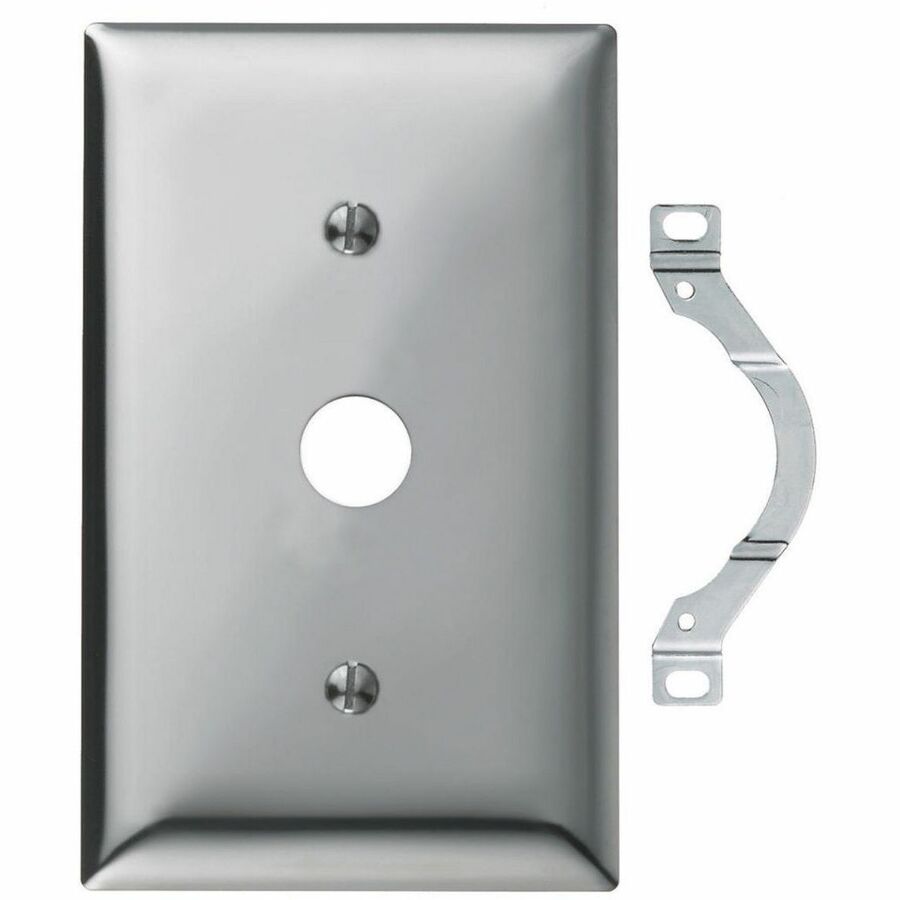 WALLPLATE, 1-G, .64 OPENING, CHR PLT