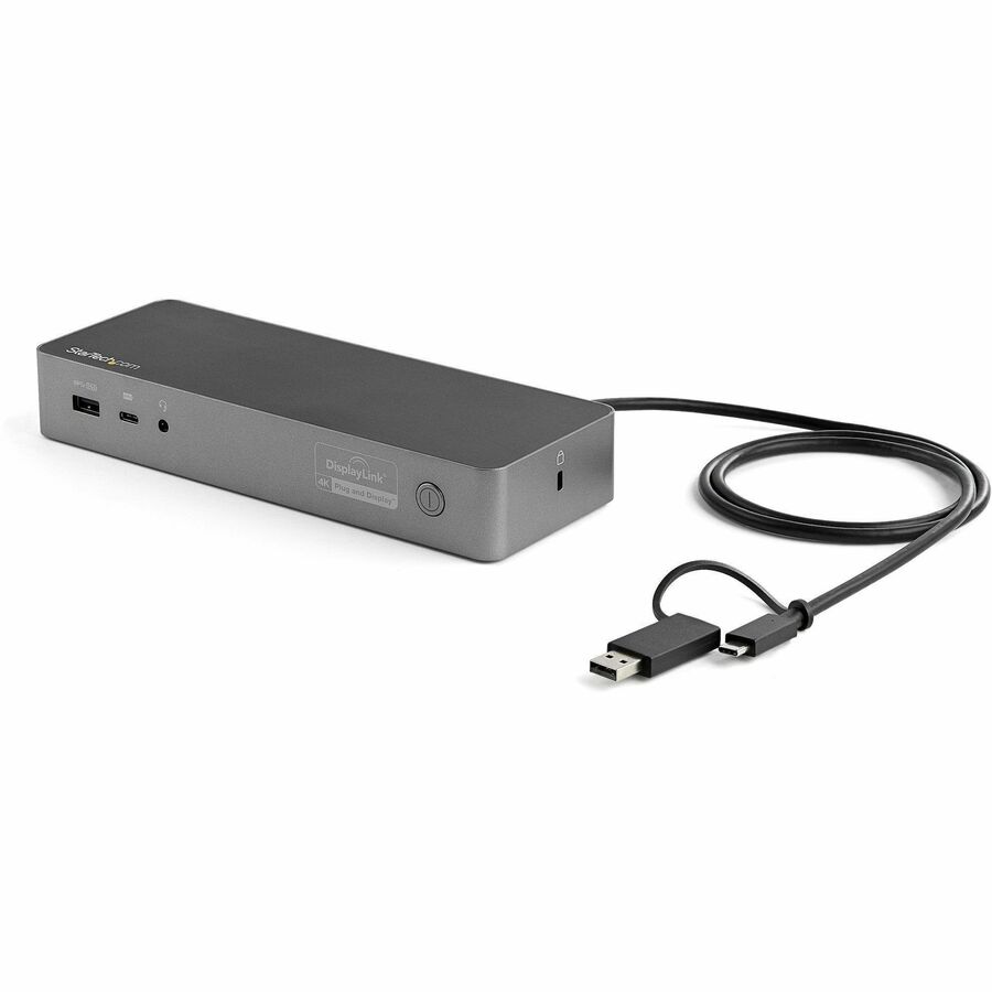 UNIVERSAL LAPTOP DOCKING STATION, HYBRID USB-C & USB-A DOCK, DUAL 4K DP & HDMI,