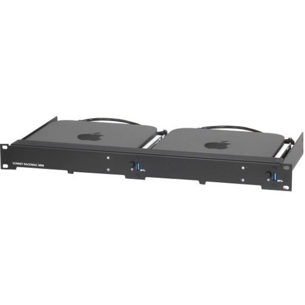 RACKMAC MINI (2018-2023) 1U RACK KIT FOR 2 MAC MINIS (INTEL, M1, M2)