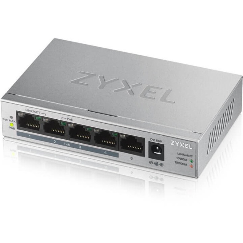 5 Port Gig PoE Switch 60w