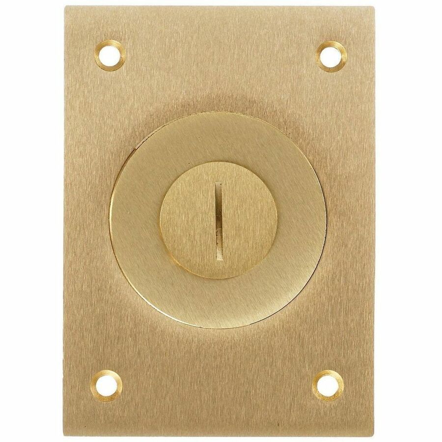 F-BOX CVR, RECT (2-1/8X 3/4), BRS