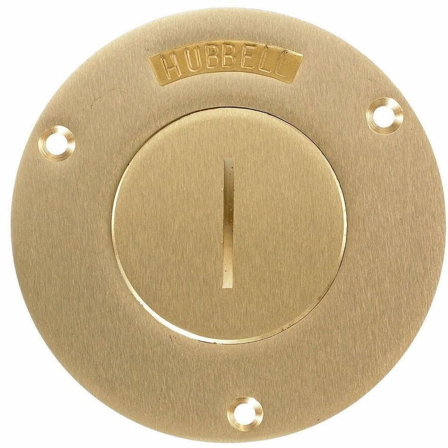 F-BOX CVR, RND (2-1/8), BRS