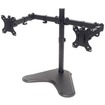 Manhattan TV & Monitor Mount, Desk, Double-Link Arms, 2 screens, Screen Sizes: 10-27" , Black, Stand Assembly, Dual Screen, VESA 75x75 to 100x100mm, Max 8kg (each), Lifetime Warranty - Up to 32" Screen Support - 16 kg Load Capacity - Desktop, Countertop -