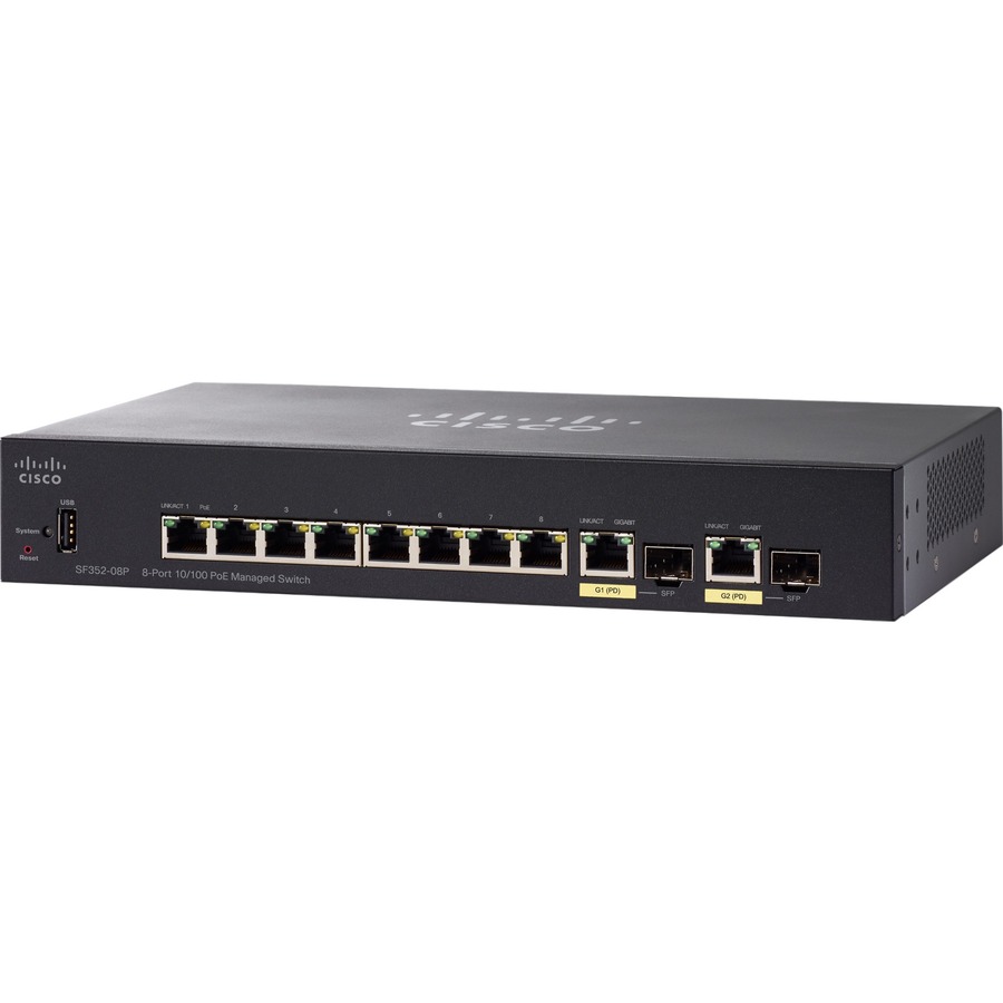 CISCO SF352-08P 8-PRT10/100POEMANAGEDSWITCH REMANUFACTURED