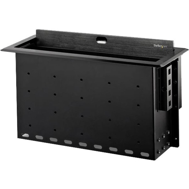 StarTech Dual-Module Conference Table Connectivity Box - Customizable - Add two connectivity modules of your choice (sold separately) - Add charging power, AV and laptop connections directly to your boardroom table - Features a lid that closes flush with the table's surface and a built-in cable organizer