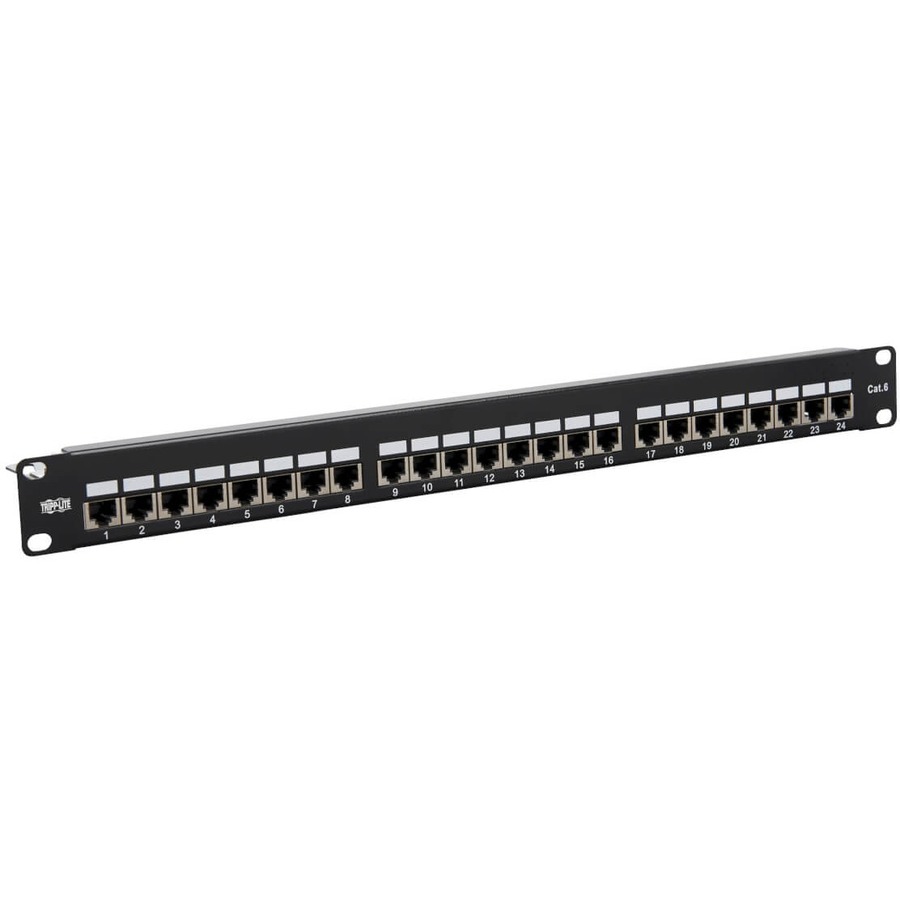 CAT5E/CAT6 24-Port Patch Panel - Shielded, Krone Idc, 568b, RJ45 Ethernet, 1u, Taa