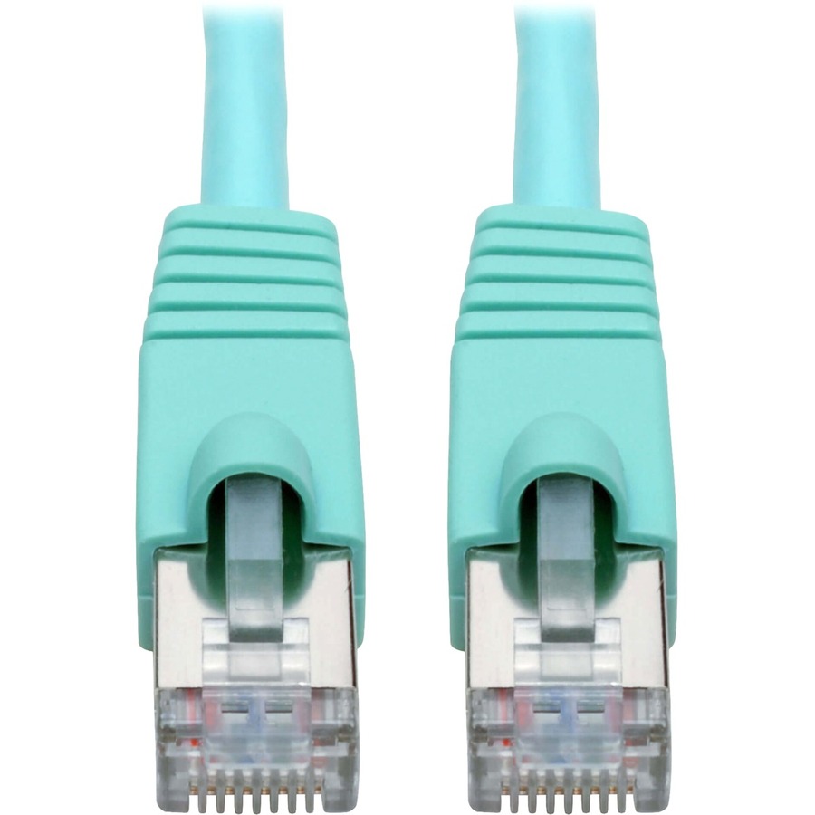 Cat6a 10g Snagless Shielded Stp Ethernet Cable (RJ45 M/M), Poe, Aqua, 5 Ft. (1.52 M)