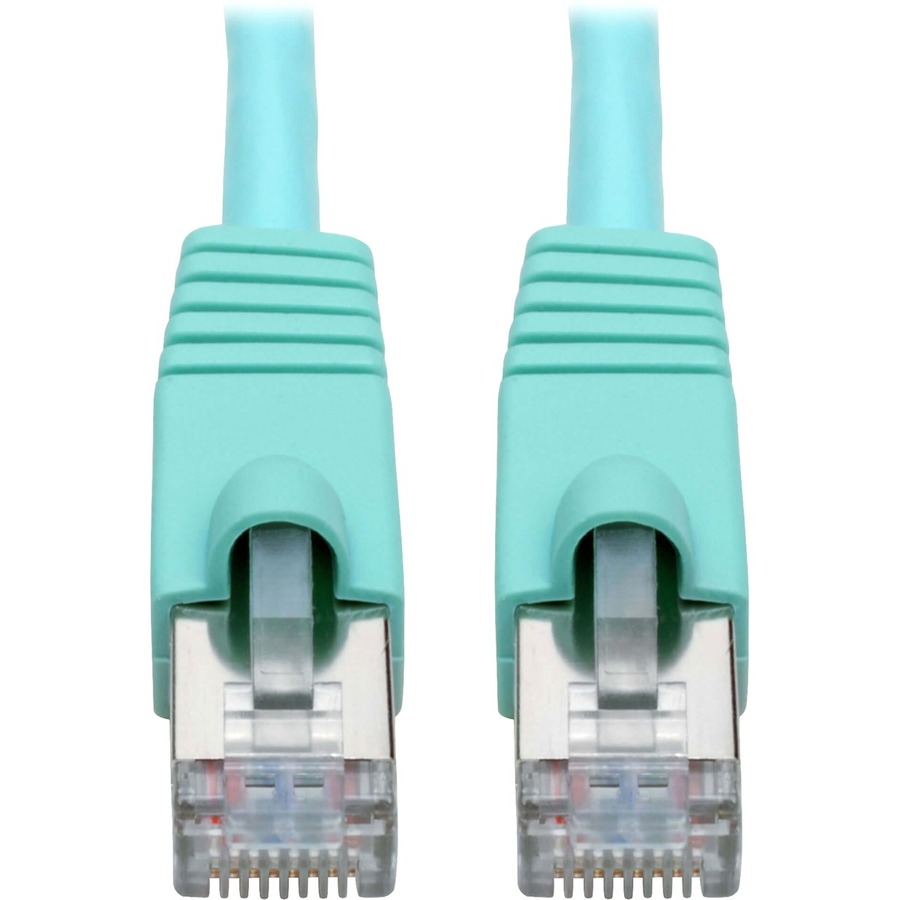 Cat6a 10g Snagless Shielded Stp Ethernet Cable (RJ45 M/M), Poe, Aqua, 35  Ft. (10.67 M)