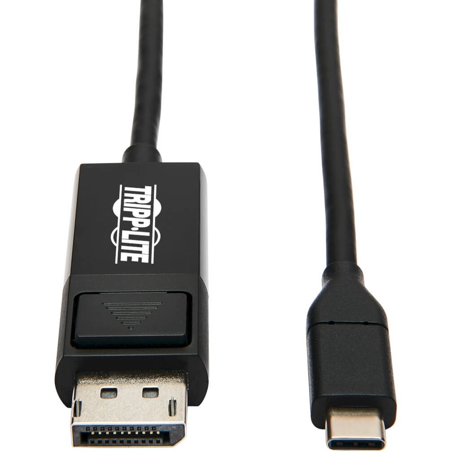 Tripp Lite U444-006-DP-BE USB-C to DisplayPort Adapter, M/M, Black, 6 ft. - 6 ft DisplayPort/Thunderbolt 3 A/V Cable for Smartphone, Projector, Chromebook, Notebook, Monitor, Tablet, MacBook, HDTV, Audio/Video Device, Desktop Computer - First End: 1 x USB