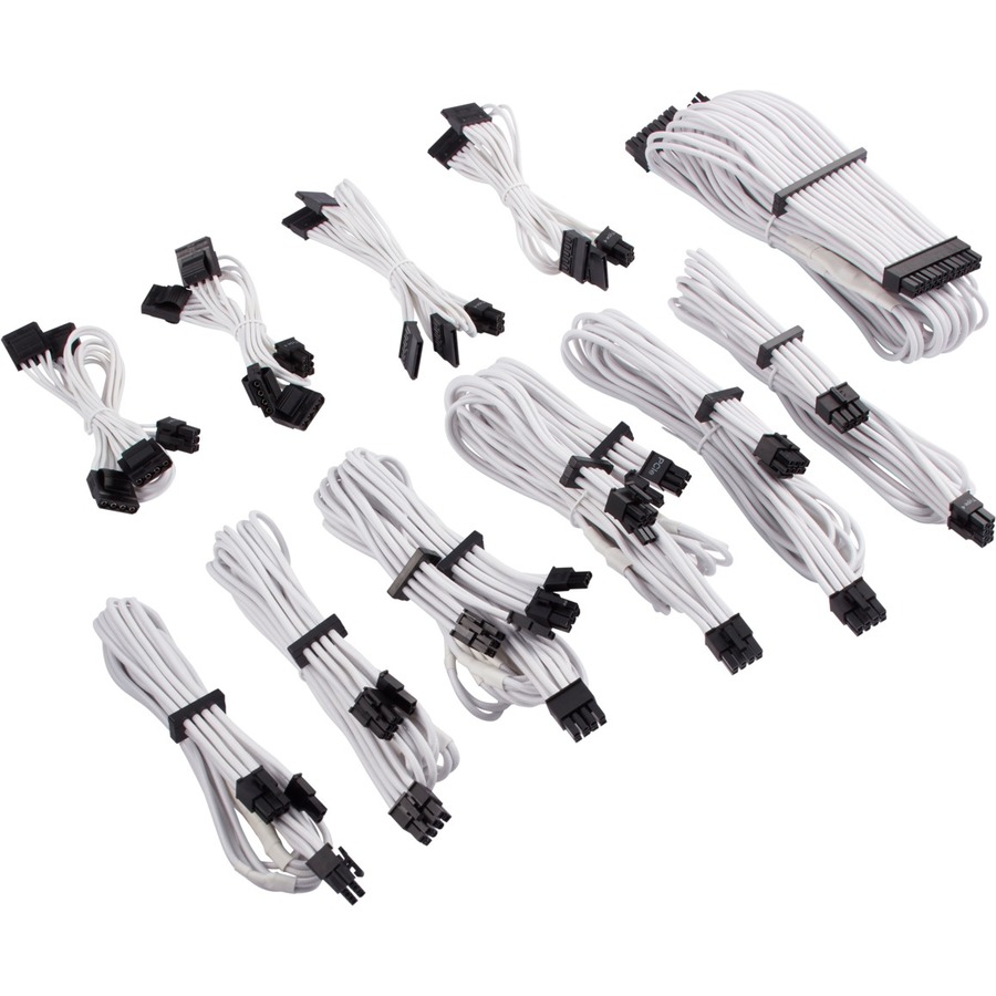 PREMIUM INDIVIDUALLY SLEEVED DC CABLE PRO KIT, TYPE 4 (GENERATION 4), WHITE