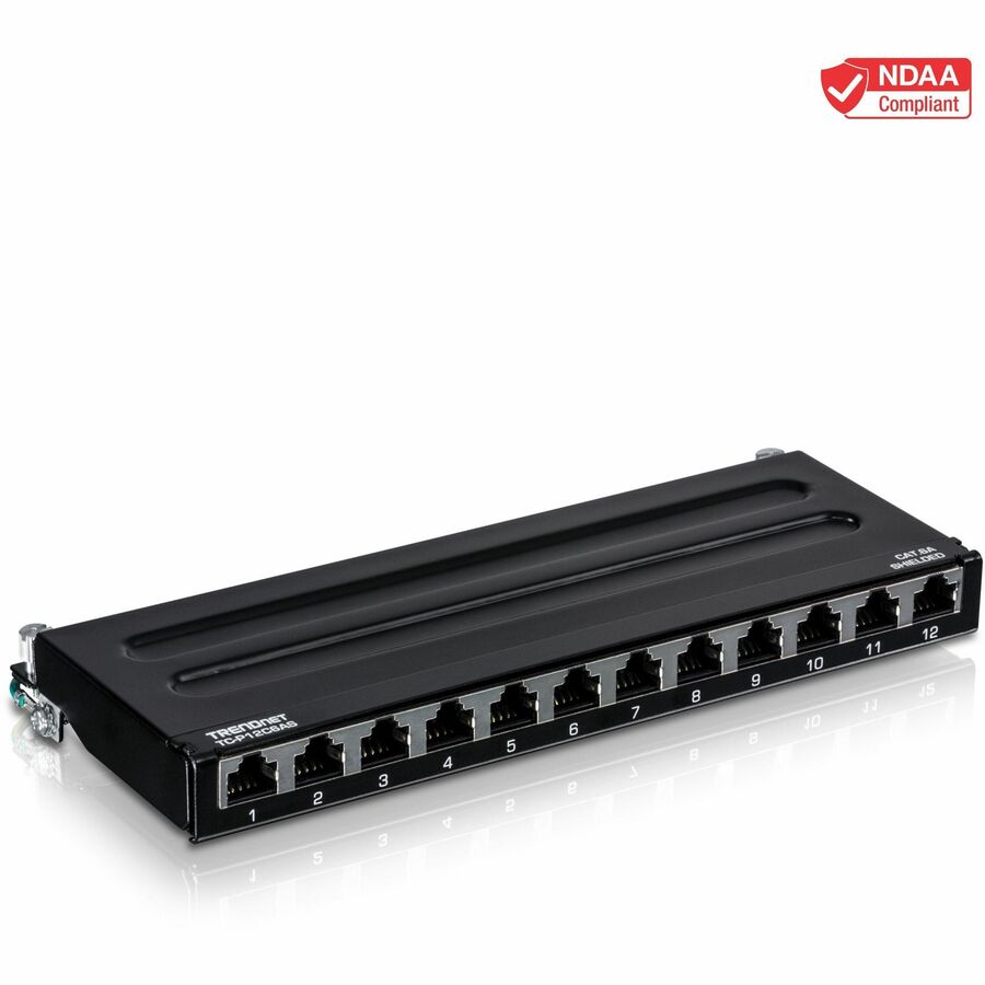 12-Port Cat6A Shielded Wall Mo