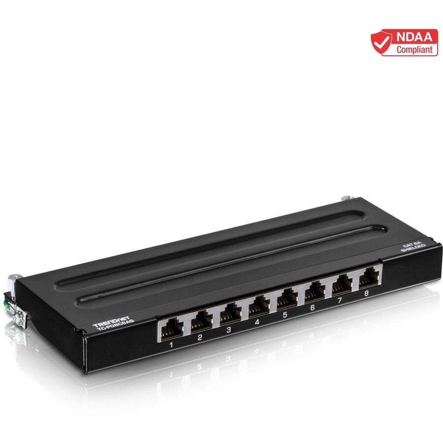 8-Port Cat6A Shielded Wall Mou