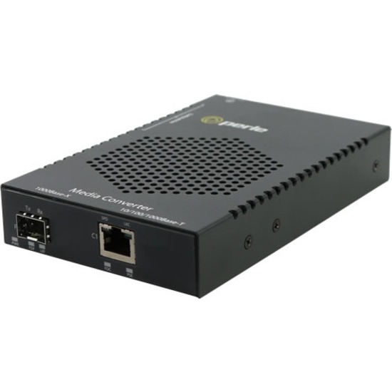 Perle Systems S-1110hp-SFP Media Converter 10/100/1000 SFP Slot Hi-PoE