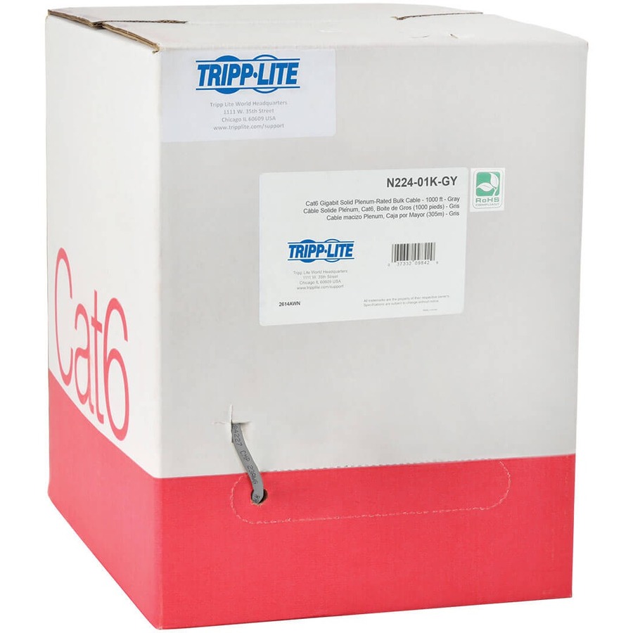EATON TRIPP LITE SERIES CAT6 GIGABIT SOLID CORE PLENUM-RATED UTP CMP PVC BULK ET