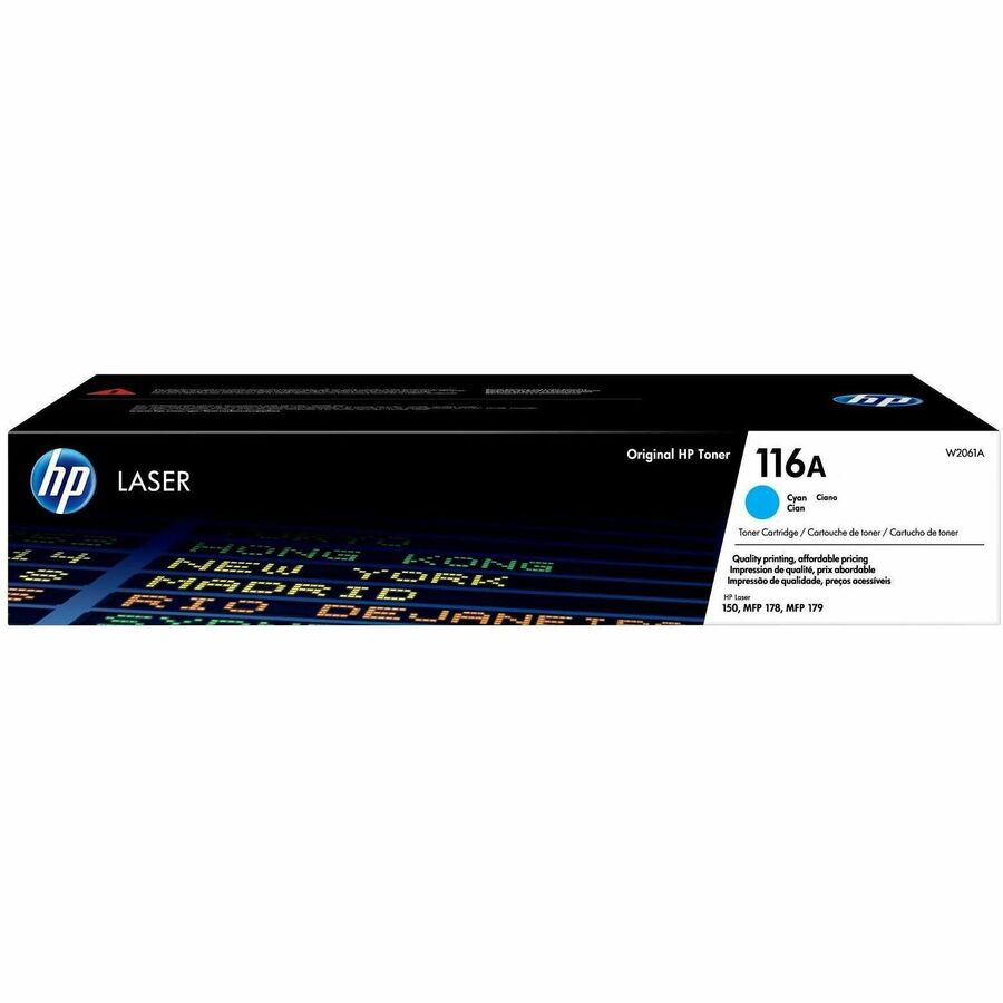 HP 116A (W2061A) Original Laser Toner Cartridge - Cyan - 1 Each