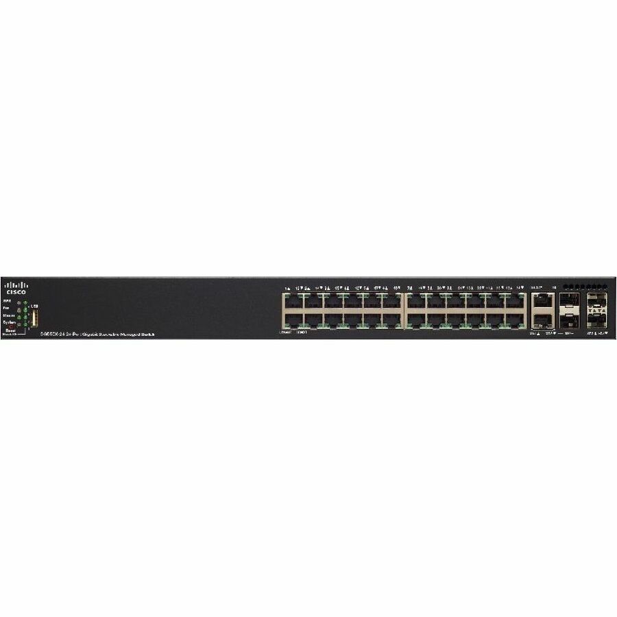 CISCO SG550X-24 24-PORT GIGABIT STACKABLE SW REMANUFACTURED