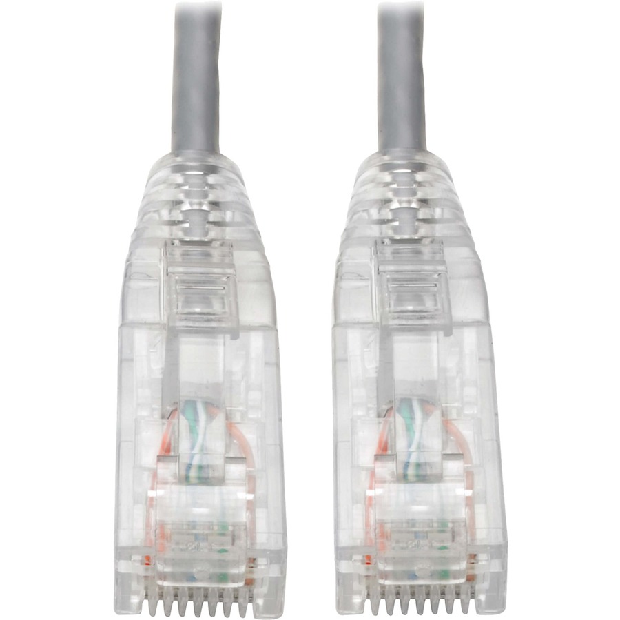 CAT6 Gigabit Snagless Slim Utp Ethernet Cable (RJ45 M/M), Poe, Gray, 8-In. (20.32 Cm)