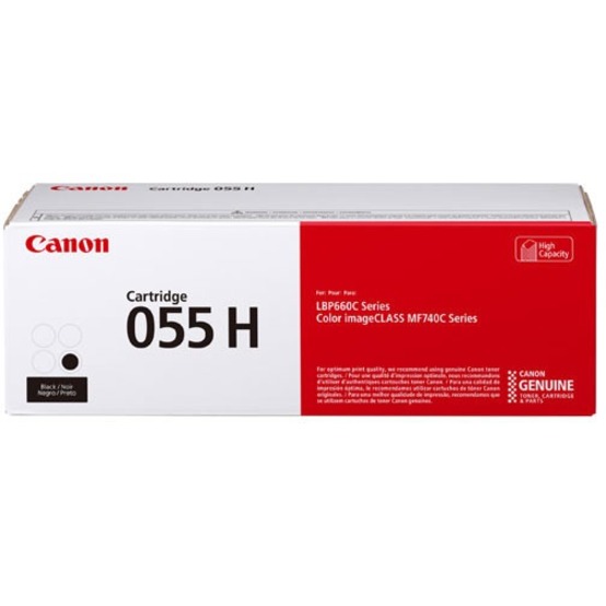 CANON 055 BLACK HIGH YIELD TONER CARTRIDGE - FOR USE WITH LBP664CDW, MF741CDW, M
