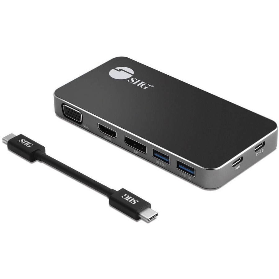 SIIG USB-C MINI MST DOCKNG STATION PD85W 5 GBPS, 4K (JU-DK0D11-S1)