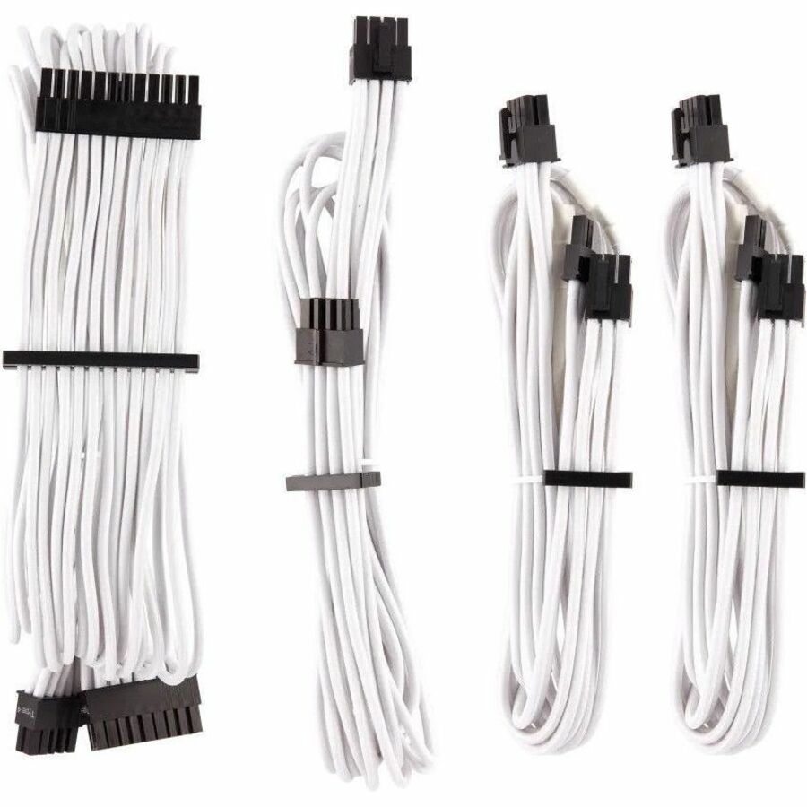 PREMIUM INDIVIDUALLY SLEEVED DC CABLE STARTER KIT, TYPE 4 (GENERATION 4), WHITE