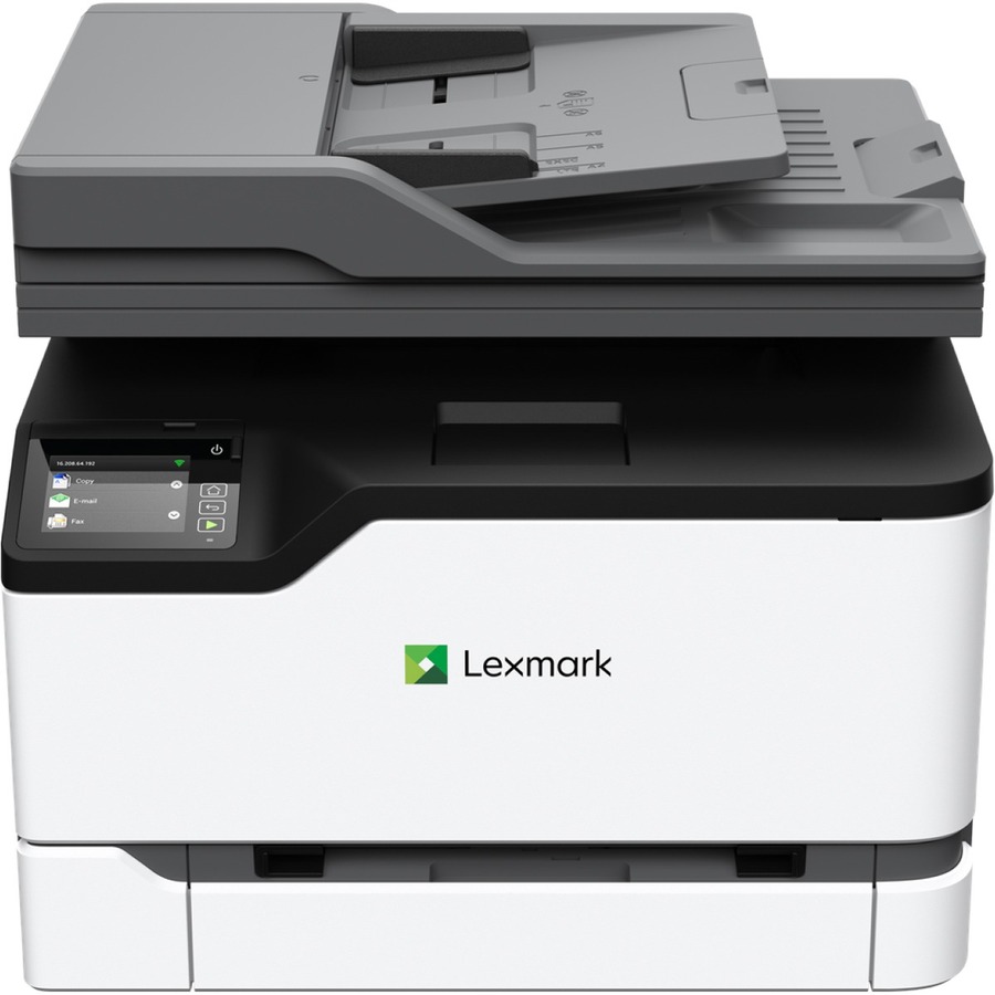 The Lexmark CX331adwe offers a full range of multifunction features for small workgroups: printing, automatic scanning, copying and faxing. Color output at up to 26 pages per minute means faster results and easy-to-replace high-yield replacement toner car