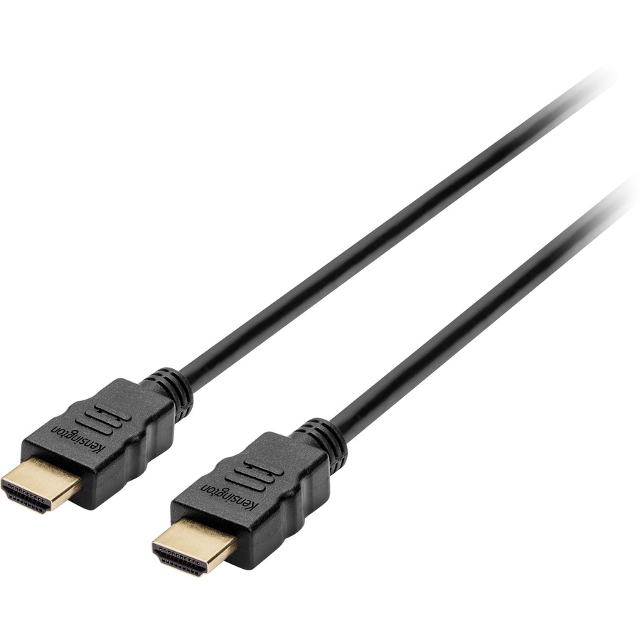 Kensington High Speed HDMI Cable With Ethernet, 6ft - 5.9 ft HDMI A/V Cable for Monitor, Docking Station, Audio/Video Device, Multimedia Device - First End: 1 x 19-pin HDMI 2.0 Digital Audio/Video - Male - Second End: 1 x 19-pin HDMI 2.0 Digital Audio/Vid