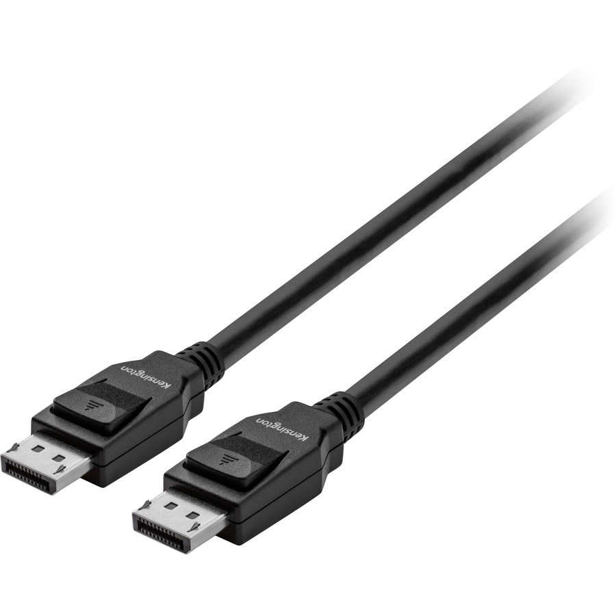Kensington DisplayPort 1.4 (M/M) Passive Bi-Directional Cable, 6ft - 6 ft DisplayPort A/V Cable for Audio/Video Device, Monitor, Gaming Console, Docking Station, Multimedia Device - First End: 1 x 20-pin DisplayPort 1.4 Digital Audio/Video - Male - Second
