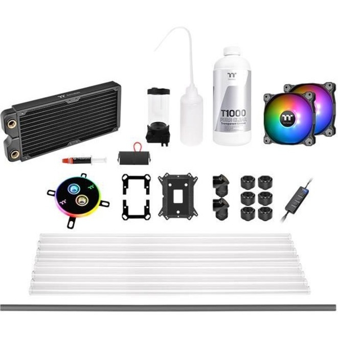 THERMALTAKE PACIFIC C240 DDC PETG HARD TUBE WATER COOLING KIT, WITH 240MM COPPER