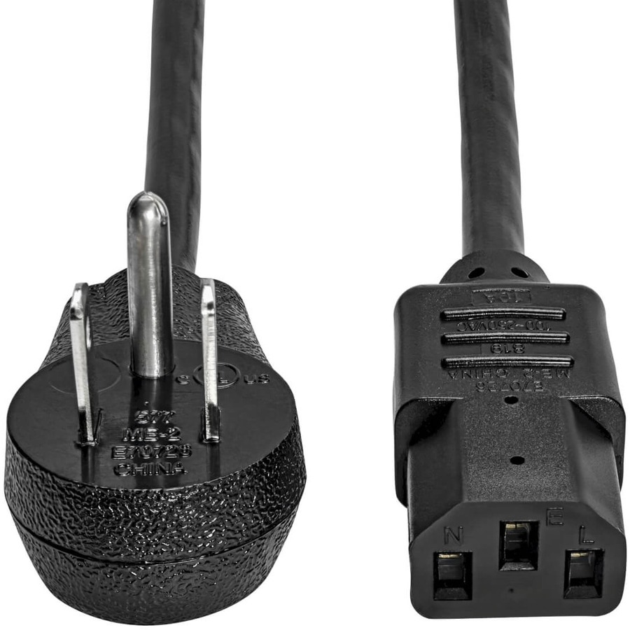 EATON TRIPP LITE SERIES DESKTOP COMPUTER AC POWER CORD, RIGHT-ANGLE NEMA 5-15P T
