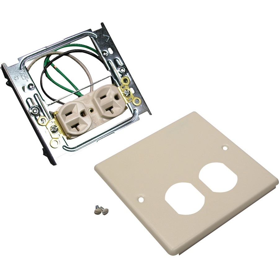 2-GANG W/ONE DUPLEX RECEP INST V