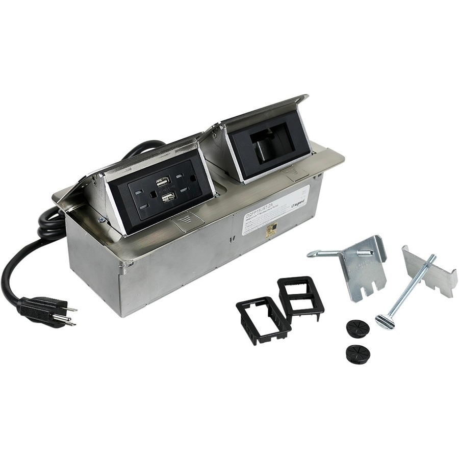 DUAL STNLS,15A TR DUP USB