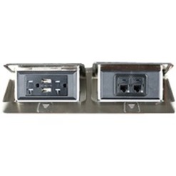 DUAL STNLS,20A TR DUP USB